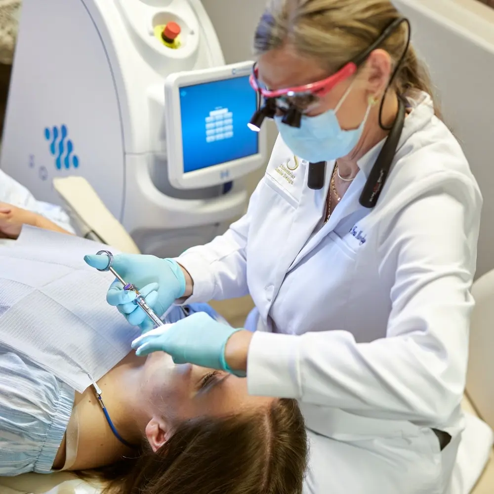 Dental sealant protecting a child’s cavity-prone back tooth