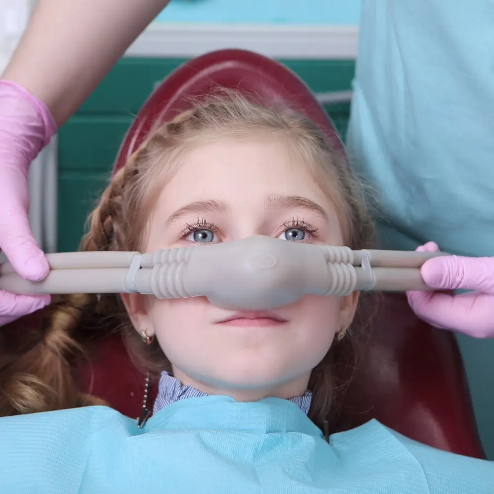 Tooth-colored composite filling restoring a child’s tooth
