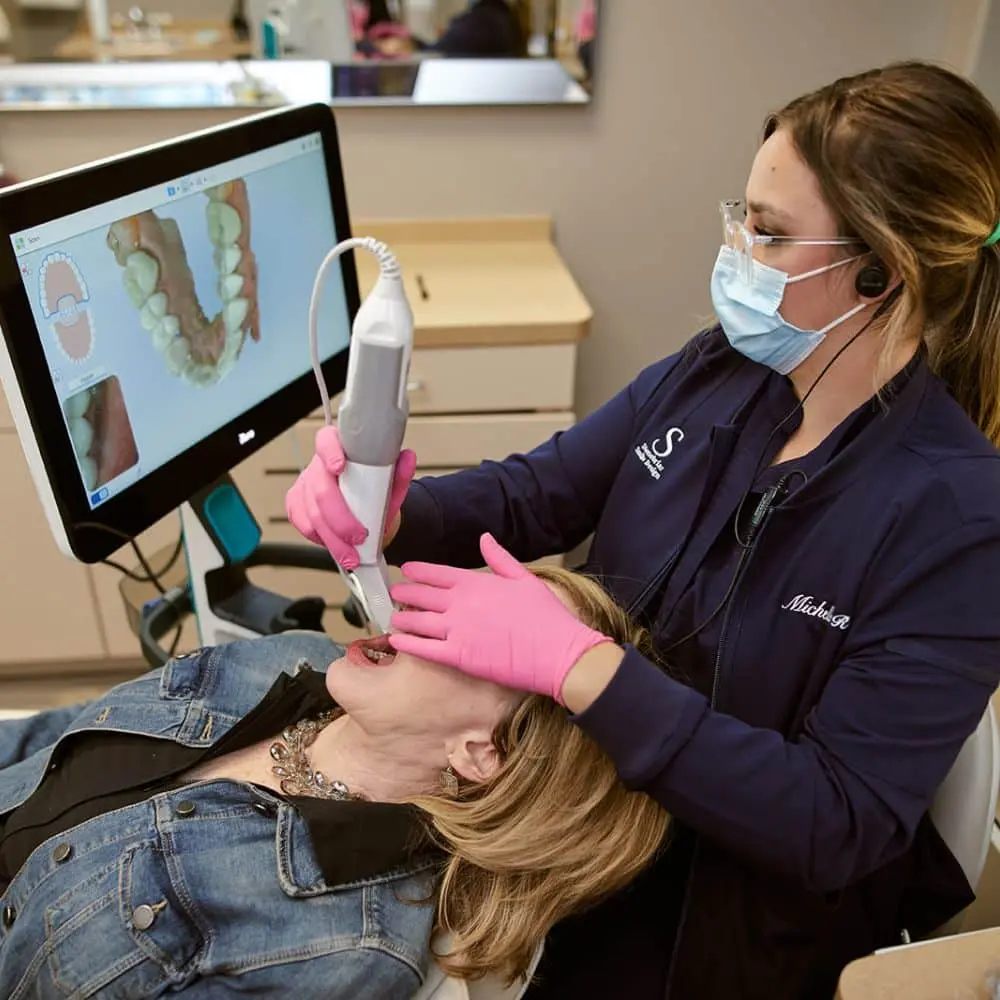 Digital dental scan used to design a personalized porcelain crown