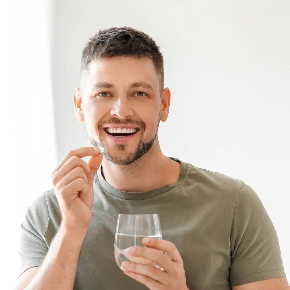 Patient receiving oral conscious dental sedation guidance