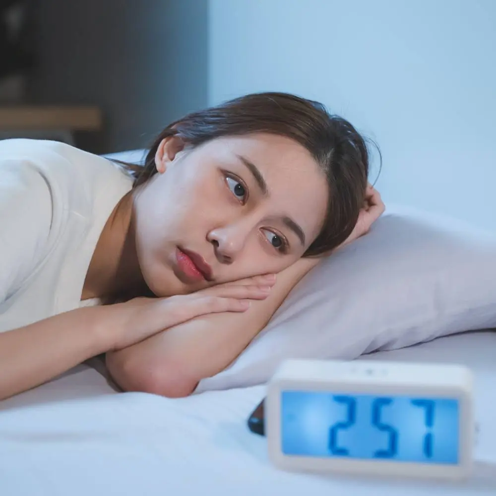 Patient resting comfortably during a sleep and airway consultation