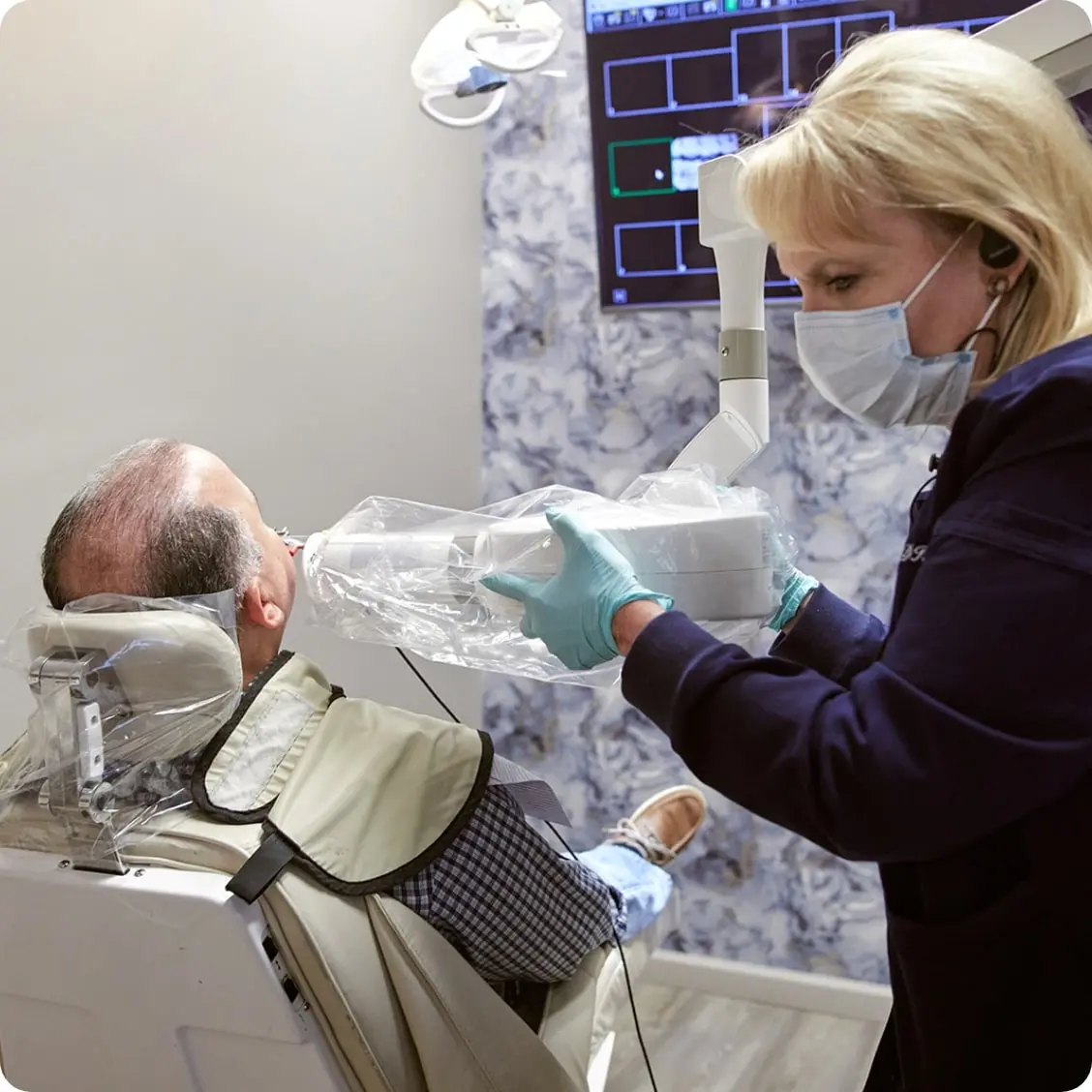 Stonebriar dentist reviewing diagnostic information with a patient